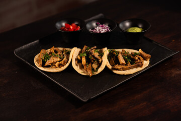 Mexican Street Tacos with Traditional Salsas