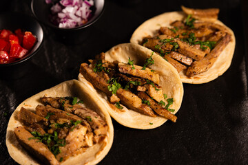 Mexican Street Tacos with Traditional Salsas