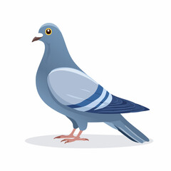 Fototapeta premium Captivating vector illustration of a pigeon showcasing its distinctive features and serene beauty