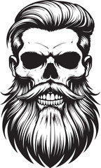 Fototapeta premium Black and white silhouette of a phoenix bird isolated on transparent background