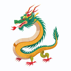 Fototapeta premium Majestic Chinese Dragon: Symbol of Power, Wisdom, and Good Fortune in Asian Culture