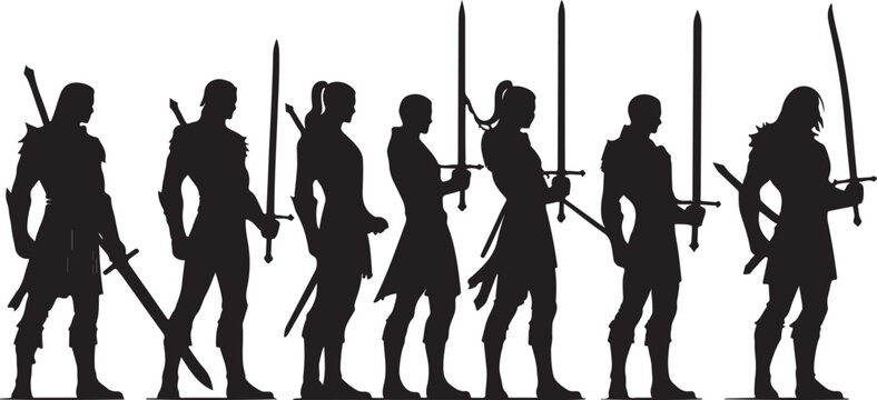 Digital illustration of a stylized phoenix silhouette isolated on transparent background