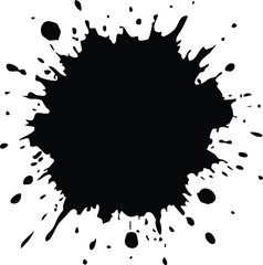 bold black ink splatter, perfect for grunge and artistic designs