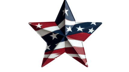 Patriotic american flag star decoration for independence day design