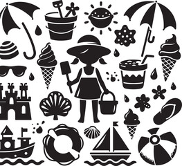 Travel and landmarks icon set vector illustration with holiday design collection