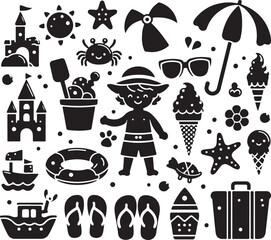Travel and landmarks icon set vector illustration with holiday design collection