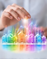 Colorful Digital Representation of Real Estate Market in Growth Phase
