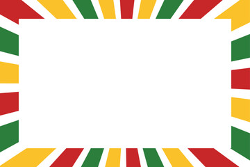 Christmas Border on Transparent Background. Colorful ribbon and paper vector frame illustration with geometric pattern for a festive card or invitation design.