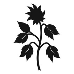 Withered plant vector silhouette illustration isolated on white background