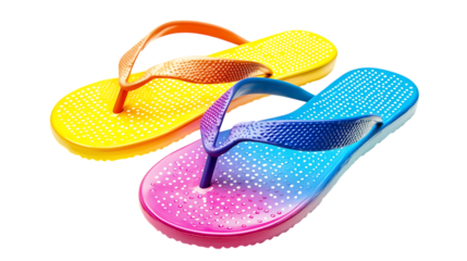 Colorful flip flops png