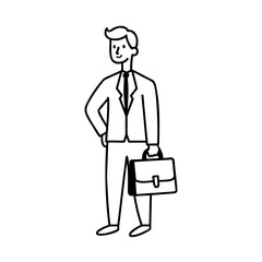 Obraz premium Professional man with briefcase businessman suit