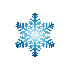 Snowflake design in vibrant blue showcasing intricate patterns and textures for winter-themed artwork and decor