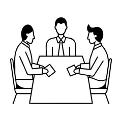 Fototapeta premium Business meeting discussion with documents people