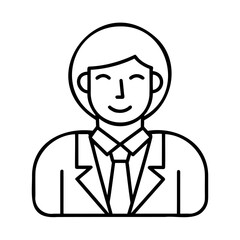 Person wearing suit and tie smiling avatar business