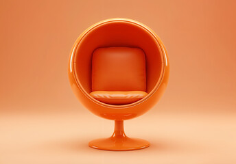 futuristic chair on neutral background . Generative AI