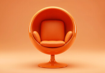 futuristic chair on neutral background . Generative AI