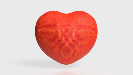 The Red Heart for Health or Love concept 3d Rendering