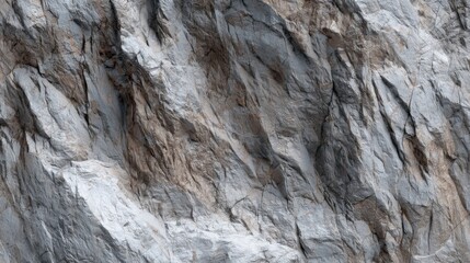 This artwork showcases a close-up view of a granite rock formation displaying intricate textures, shadows, and natural colors. The details reveal the rough surface and variations of stone.