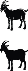 Fototapeta premium goat-silhouette-vector-on-white-background.eps