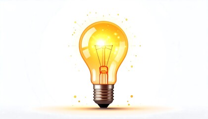 Illuminated light bulb graphic