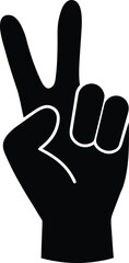 Peace Sign Hand Icon
