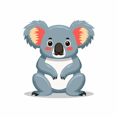 Naklejka premium Charming cartoon koala illustration with endearing features and soft color palette