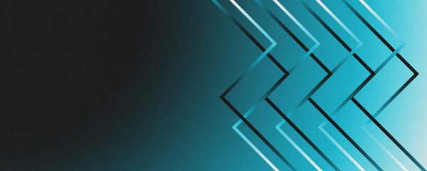 Black blue abstract modern background for design. Dark. Geometric shape. 3d effect. Diagonal lines, stripes. Gradient. Light, glow. Metallic sheen. Minimal. Web banner. Wide. Panoramic.