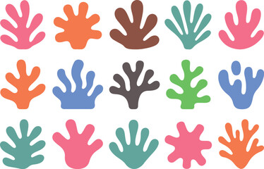 Fototapeta premium Colorful vector hand prints symbolizing unity, help, and artistic human connection