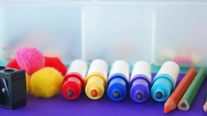 Creative arts and crafts session for children at home