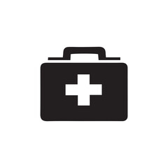 Fototapeta premium first aid box icon vector illustration