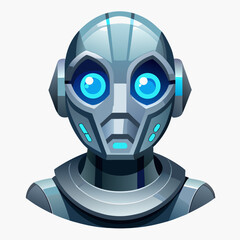 blue robot head