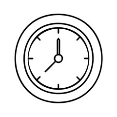 Circular clock face with hour and minute hands time