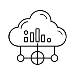 Cloud data analytics graph symbol chart