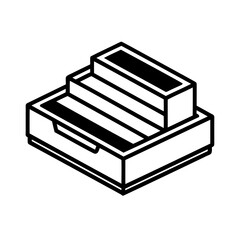 Stacked tiered organizer with drawer office