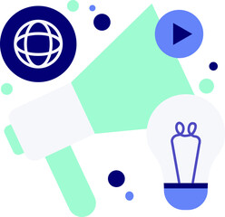 Flat Digital Marketing Element