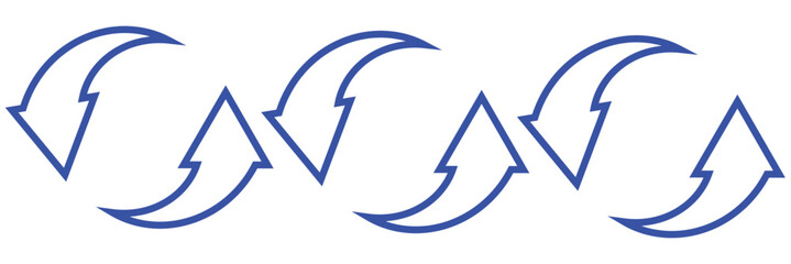 different circular arrows of different thickness EPS10