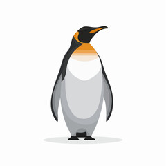 Fototapeta premium Elegant Emperor Penguin Illustration with a White Background for Children's Content