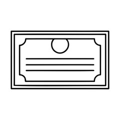 Certificate document with lines and circle award recognition