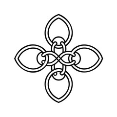 Intricate interwoven knot design celtic abstract