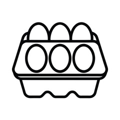 outline-icon-of-a-reusable-plastic-egg-tray-with-c.eps
