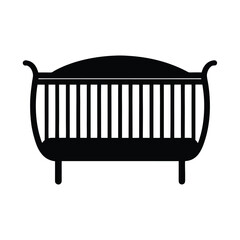 modern-crib-icon-with-clean-lines-and-rounded-edge.eps