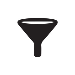 vector funnel icon on white background