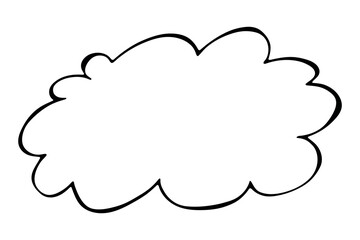 Hand drawn speech bubble Blank empty message box Textbox frame for banners, price tags, stickers, design