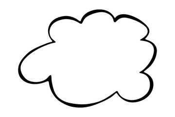 Hand drawn speech bubble Blank empty message box Textbox frame for banners, price tags, stickers, design