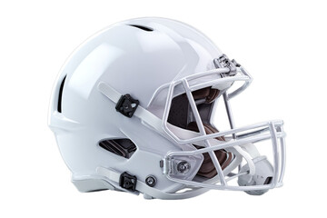 White football helmet, side view (1)