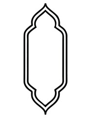 Islamic arch frame silhouette black and white decorative border Islamic frame Islamic border