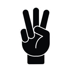 icon-of-a-hand-making-a-peace-sign--two-fingers-ra.eps