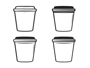 Coffee cup icons in clean vector format
