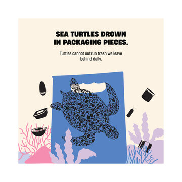 Turtles Drown in Packaging Waste &ndash; A Visual Message on Plastic&rsquo;s Daily Destruction