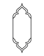 Islamic arch frame with floral motif silhouette vector Islamic frame Islamic art